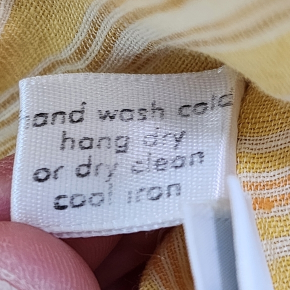 SuZen Women's Cotton Linen Stripes Keyhole Button Top - S - Picture 13 of 13